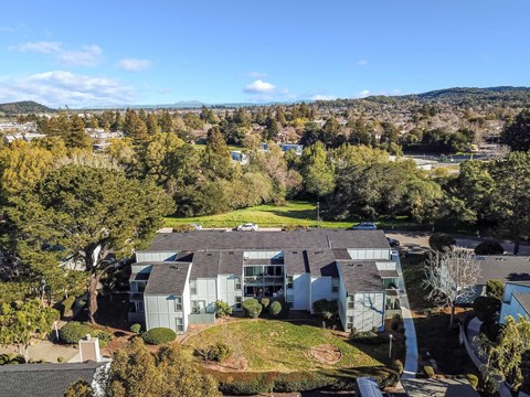 aerial view of building